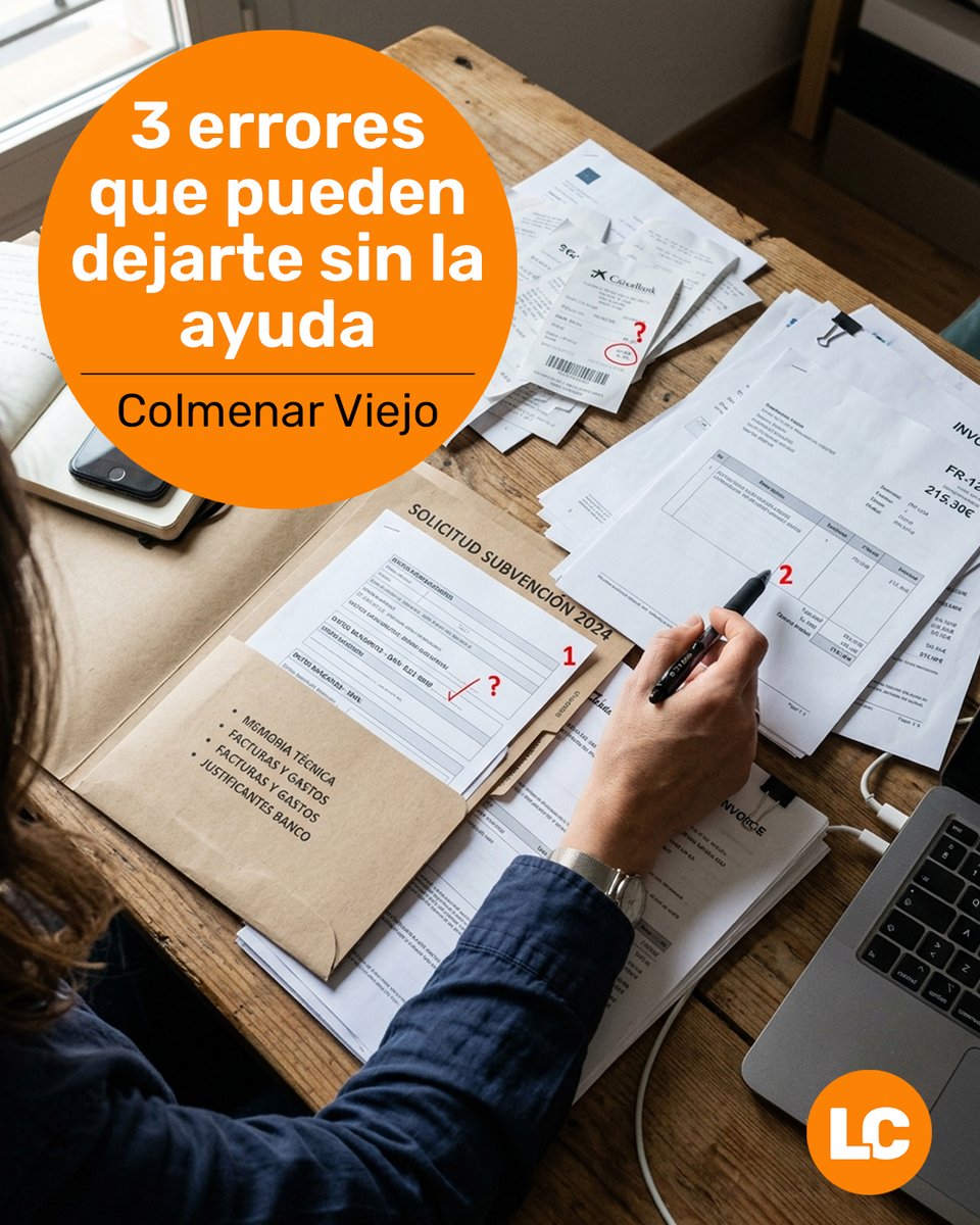 GestoriaLC's tweet photo. ❌ Cumplir los requisitos no garantiza que la solicitud esté bien presentada.

3 errores pueden complicar el acceso a esta ayuda:
📄 No justificar correctamente los gastos
🏦 No aportar los pagos bancarios
⏳ Esperar al último momento

Estás a tiempo 👉 https://t.co/B1KbhnxoSL https://t.co/3MzyF0xICj