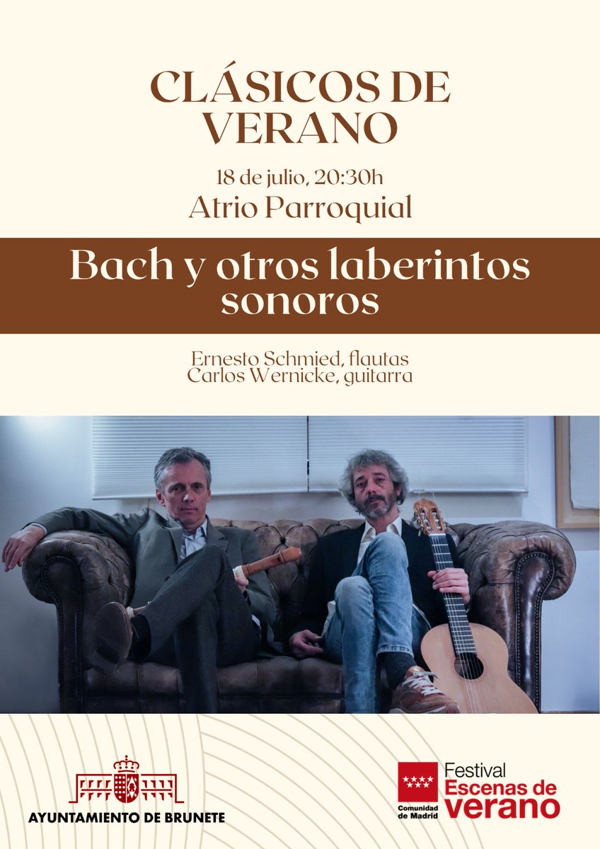 AytoBrunete's tweet photo. Dentro del #FestivalEscenasDeVerano de @ComunidadMadrid , en #Brunete vamos a poder disfrutar de dos conciertos en nuestro #Atrio de Parroquia Nuestra Señora de la Asunción de Brunete
#Cultura #ClásicosDeVerano https://t.co/s039xnoKEi