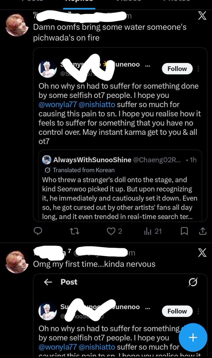 Isana_Saika's tweet photo. @wonyla77 Doesn't look like it. You obviously wanted the attention, even claimed it as your first time. Was it worth your while to become an avenue for sn's hate train? https://t.co/uYrgxwXkj8