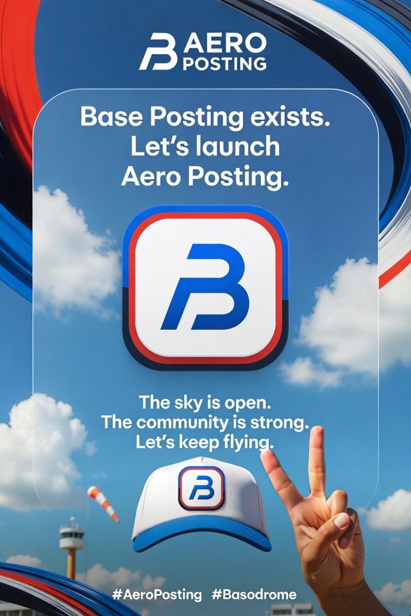 Basodrome's tweet photo. Base Posting exists. Now it's time for Aero Posting.
Aerodrome is the backbone of Base DeFi. It deserves its own posting culture.
We're building the community around it. 🔵
#AeroPosting #Basodrome
https://t.co/Cxy3TaTfqk
@AerodromeFi https://t.co/p8Wlkt3lhR