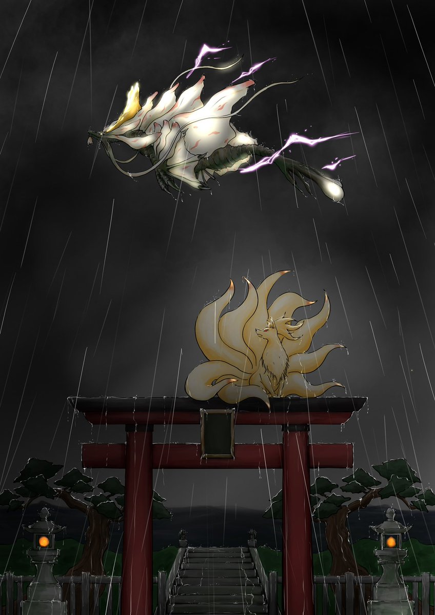 catherine5884's tweet photo. 過去絵再掲　アマツ×キュウコン https://t.co/8PPKh0owjj