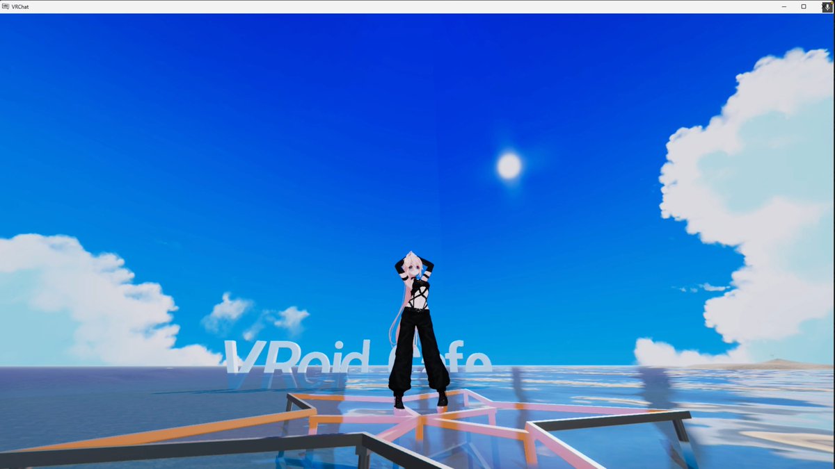 kisaragi_vrchat's tweet photo. この間のカフェではできなかったですが、店長に頂いたAPCシステム使ってHotlimitなポーズに。
#VRoidCafe https://t.co/jqbNxzFTHY