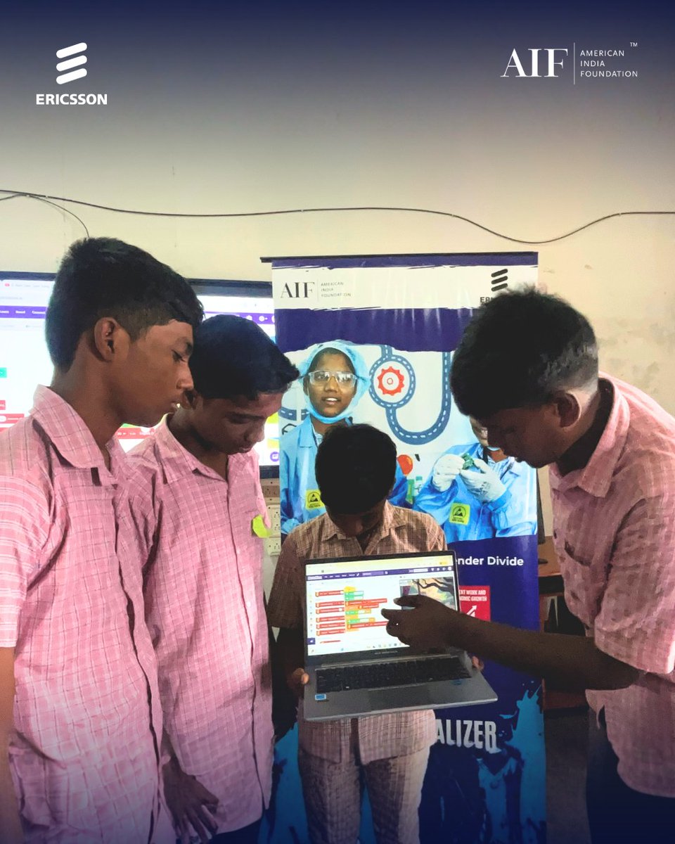 AIFoundation's tweet photo. Sharing access, expanding opportunity. Through STEM Summer Camps and the hub-and-spoke model, students from 50 government schools in Chennai are gaining hands-on experience with robotics, coding, IoT, and electronics—building future-ready skills together. #STEMEducation @ericsson https://t.co/w7zuWPw0SZ