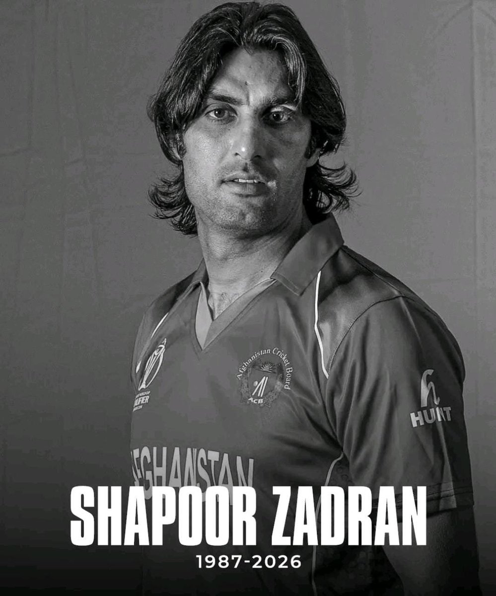 80son_al's tweet photo. *A heartbreaking loss for the cricketing world.* 💔

*Former Afghanistan cricketer Shapoor Zadran has passed away at the age of 38 after battling an illness.*

*He proudly represented Afghanistan in 80 international matches. Rest in peace.* 🕊️🇦🇫

*#Cricket #Afghanistan* https://t.co/zmVP0034r8