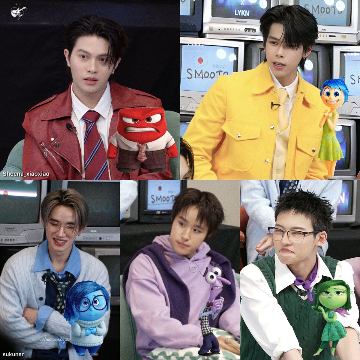 softlynova_'s tweet photo. LYKN &amp; their inside out character ❤️💛🩵💜💚

LYKN LIPGLAM LIVE77 
#SmootoxLYKN https://t.co/5eFB3qmqdz