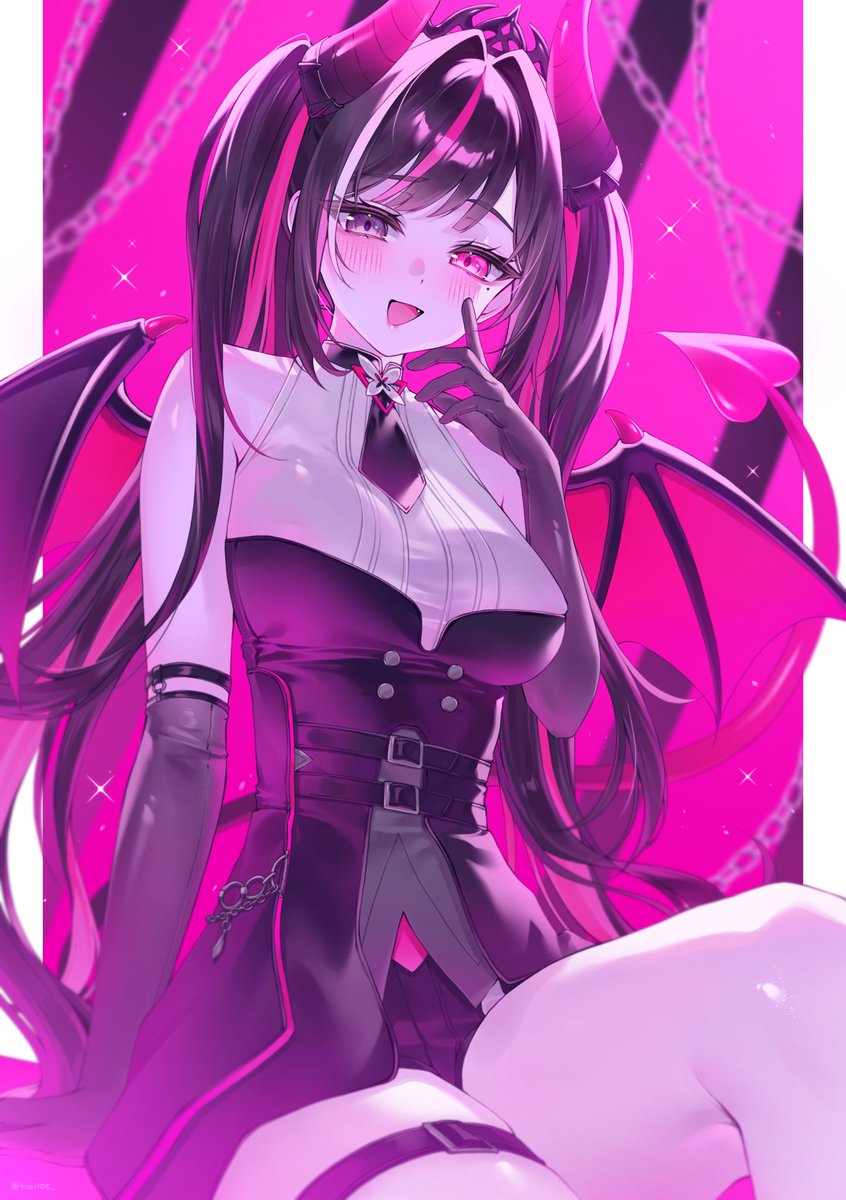 rio1105_'s tweet photo. 願い事、叶えてあげよっか…？😈🩷
#AZKiART https://t.co/HdGFEH6lKm