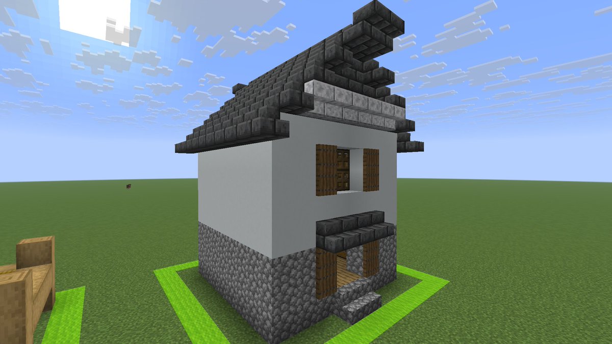 sa1t0h's tweet photo. 10×10マス建築その8。蔵。
鉄の扉を使いたいなあ。
…私が上手い設置の仕方を知らないだけかしら？

#マインクラフト
#マイクラ　
#建築 https://t.co/EvEpuJ62ck