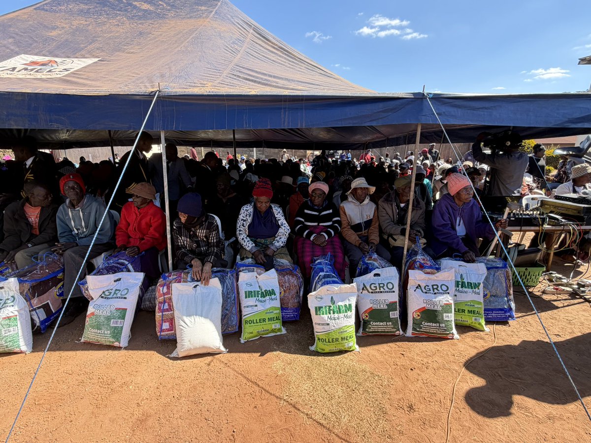 Tinoten53374277's tweet photo. *Honourable Owen Ncube Hands Over Aid to the Elderly in Shurugwi District*  

Today, the Minister of State for Provincial Affairs and Devolution for Midlands Province, Honourable Owen Ncube, hands over blankets and mealie meal to the elderly in Shurugwi District.  

The support provides warmth and food relief to senior citizens who face challenges during winter and periods of need.  Caring for the elderly upholds our values of respect, dignity, and ubuntu. The gesture eases hardship for vulnerable households, strengthens community welfare, and shows government’s commitment to leaving no one behind. It also encourages families and communities to continue supporting senior citizens as custodians of culture and wisdom in Shurugwi.