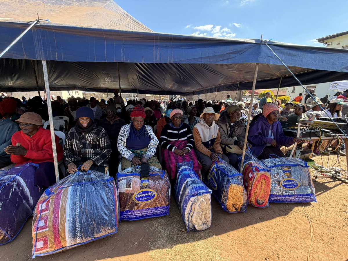 Tinoten53374277's tweet photo. *Honourable Owen Ncube Hands Over Aid to the Elderly in Shurugwi District*  

Today, the Minister of State for Provincial Affairs and Devolution for Midlands Province, Honourable Owen Ncube, hands over blankets and mealie meal to the elderly in Shurugwi District.  

The support provides warmth and food relief to senior citizens who face challenges during winter and periods of need.  Caring for the elderly upholds our values of respect, dignity, and ubuntu. The gesture eases hardship for vulnerable households, strengthens community welfare, and shows government’s commitment to leaving no one behind. It also encourages families and communities to continue supporting senior citizens as custodians of culture and wisdom in Shurugwi.