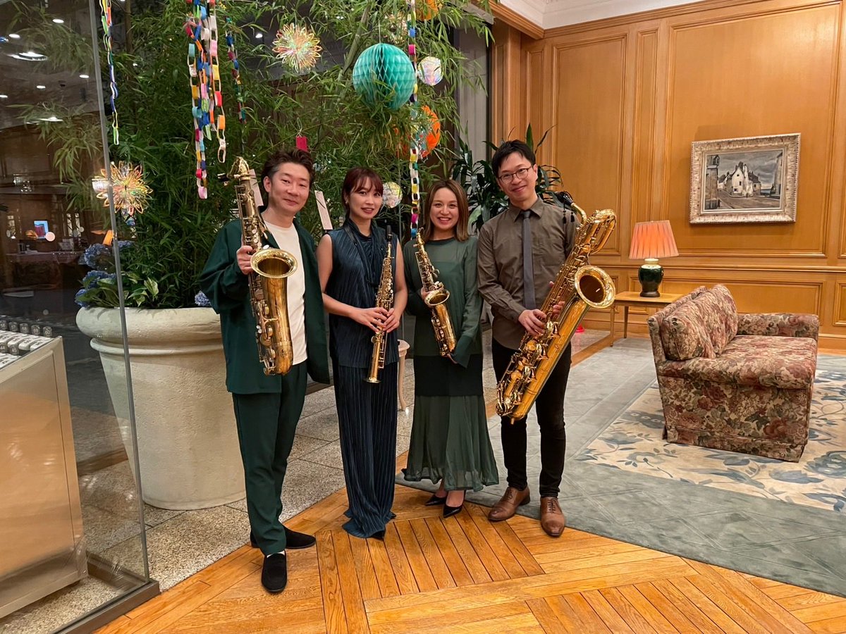 urban_sq's tweet photo. 昨年に引き続き、今年も「サクラビア成城 音楽の夕べ」に出演させていただきました🎷

昨年以上に皆様との距離が近く感じられるような、とても温かい空間でした。
終演後の皆様の笑顔とお言葉が何よりの励みになります！
ありがとうございました😄
また来年、お会いできることを楽しみにしております！ https://t.co/u4PMhr5AB2