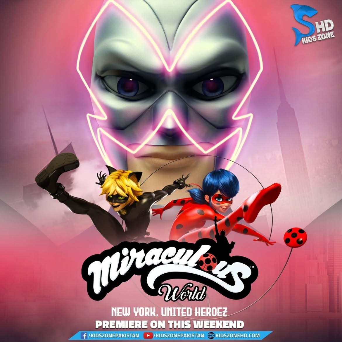 MiraculousPress's tweet photo. 🚨🐞🇵🇰 | MIRACULOUS WORLD: NEW YORK, UNITED HEROEZ will release in the URDU dub this weekend on Kids Zone Pakistan | #MiraculousWorld
#mlbtwt #MiraculousLadybug https://t.co/p4UQYtDPEB