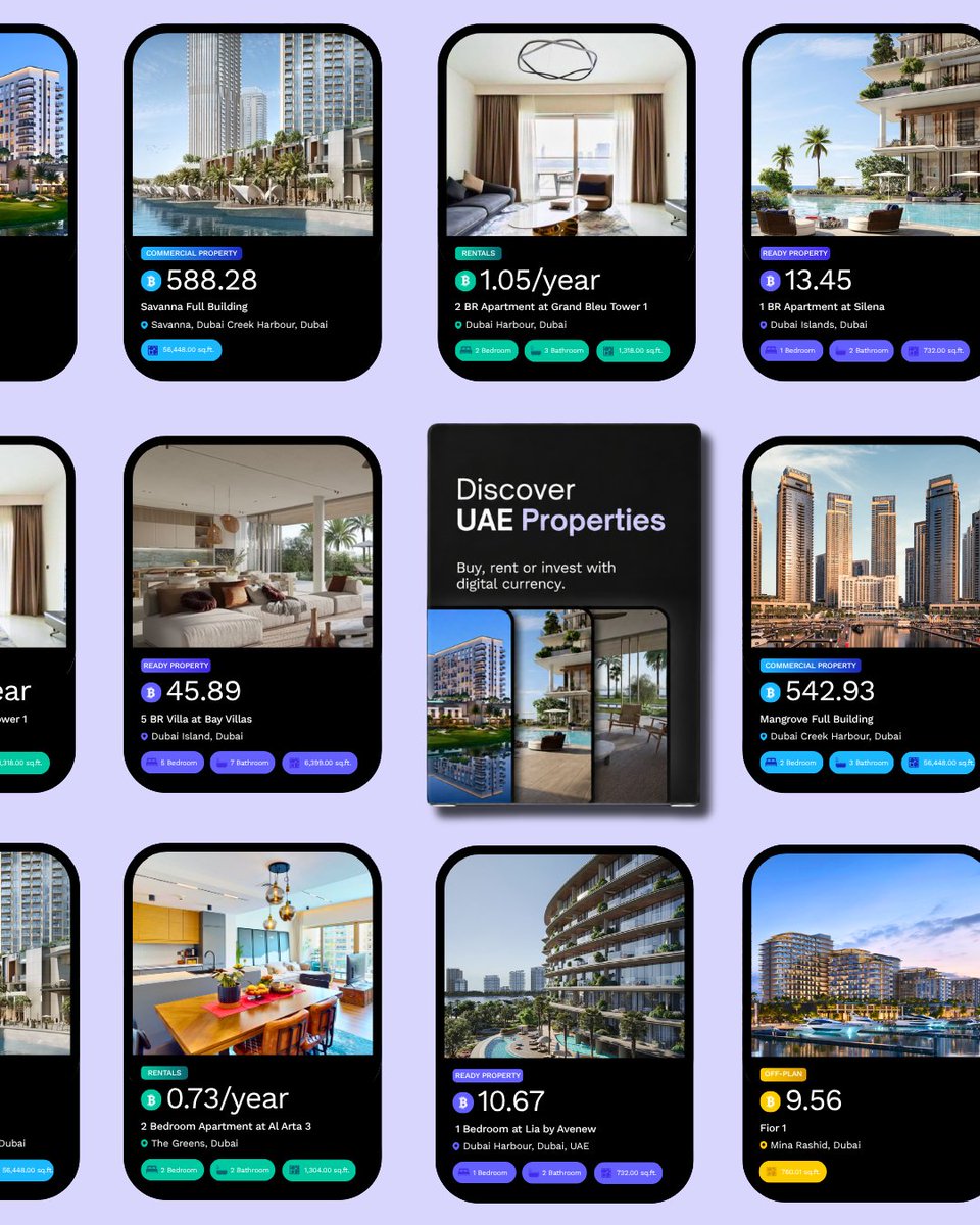 cryptohomesdxb's tweet photo. Your property search starts here.

Discover ready properties, off-plan developments, commercial spaces, rentals, and holiday homes all in one place.

Get started at https://t.co/YKygHD02LS

#CryptoHomesDXB #DubaiRealEstate #UAEProperty #PropTech #DigitalAssets https://t.co/1wiY1J7biu