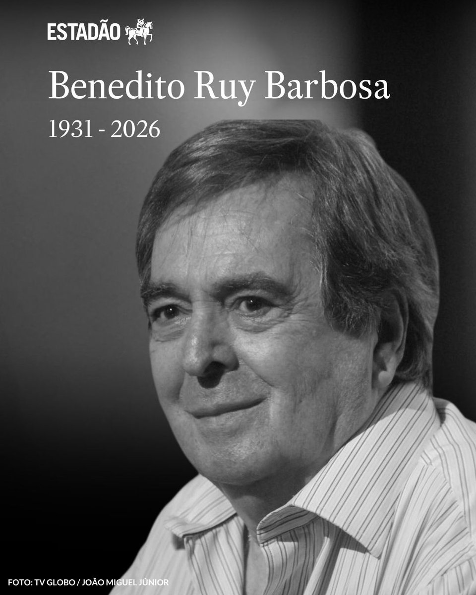 Estadao's tweet photo. LUTO | Morre Benedito Ruy Barbosa, autor de ‘Pantanal’ e ‘O Rei do Gado’, aos 95 anos > https://t.co/Ck700OLwKF https://t.co/0C0qeJbYL2