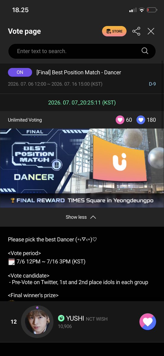 YUSHI_TEAM's tweet photo. ‼️ YUUFANS LET’S DO OUR BEST ‼️

Vote for #YUSHI on Upick : [FINAL] Best Position Match - Dancer 🩵

🥇 Reward: Times Square Yeongdeungpo Atrium Media Ads
🗳️ Voting ends: July 16, 15:00 KST
🔗 Vote here: https://t.co/V7es8e172n…

#YUSHI #유우시 #勇志 
#ユウシ #NCTWISH https://t.co/JrHvKCSGGo