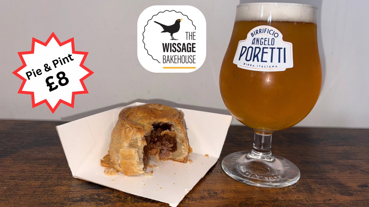 StaffordTown1st's tweet photo. Coming to the game tonight? 

Be the first to take advantage of our pie &amp; pint offer!

Any pint off the taps, and any Wissage pie, pasty or roll for just £8. 

#UpTheTown https://t.co/W0kjvUlFkK