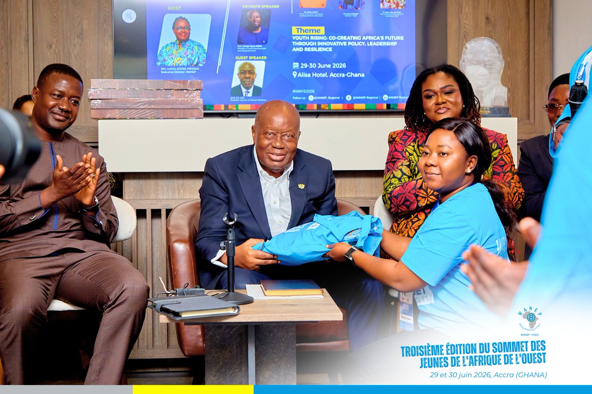 WanepTogo's tweet photo. Lors du #YouthSummit2026 à Accra, 🇹🇬 Seyram Adiakpo Yawo de #WANEPTogo a présenté : « De l'alerte à l'action », mettant en avant le rôle des jeunes dans les systèmes d'alerte précoce et la prévention des conflits.
#WANEP #Youth4Peace #Peacebuilding #Togo #EarlyWarningSystem https://t.co/sCMXGEkX99