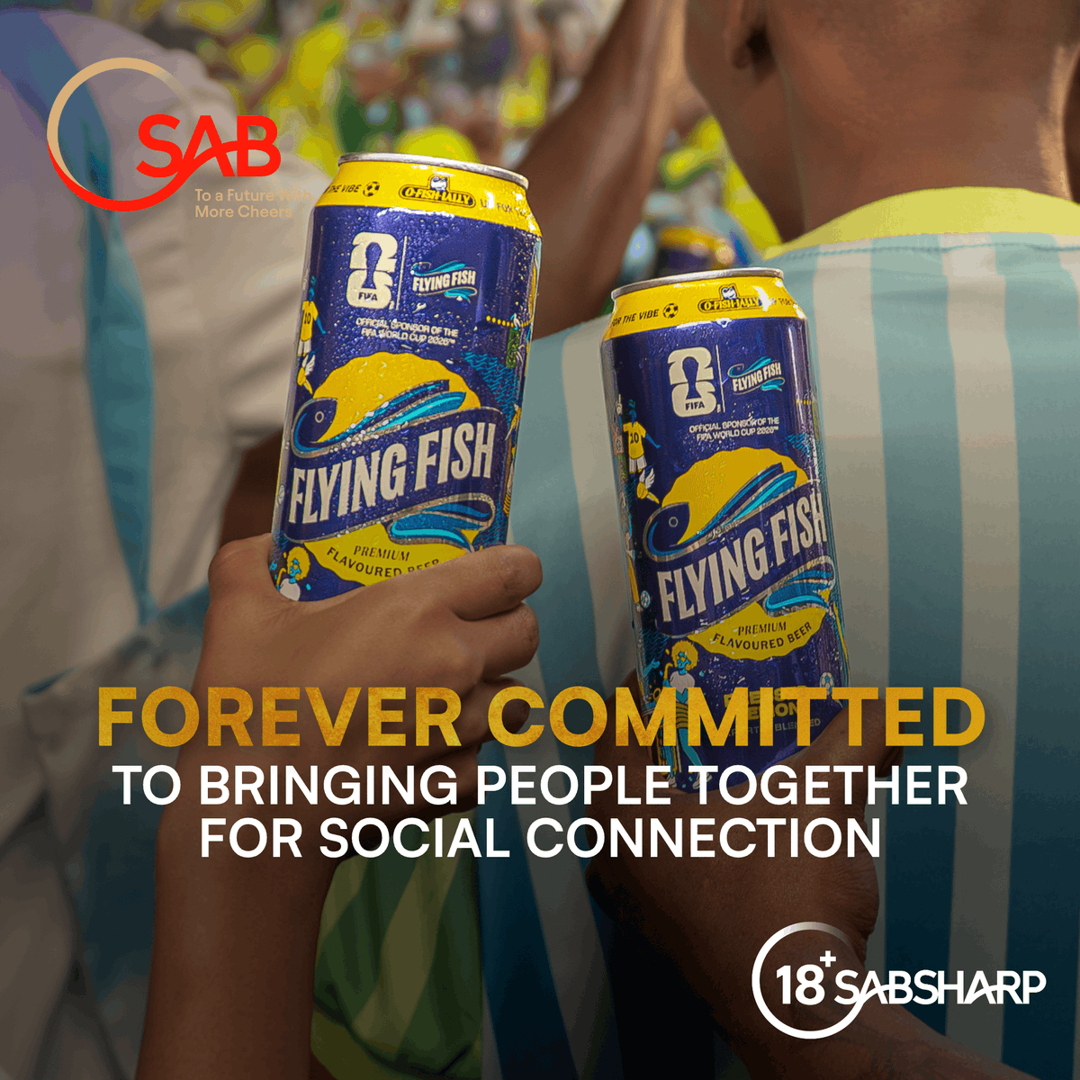 SABreweries's tweet photo. As South Africans celebrate FIFA World Cup moments and everyday occasions with family and friends, SAB is proud to create more reasons to connect through the power of beer and sport.

If you're celebrating with us, drop a 🍺 in the comments. https://t.co/YxenQhExRM