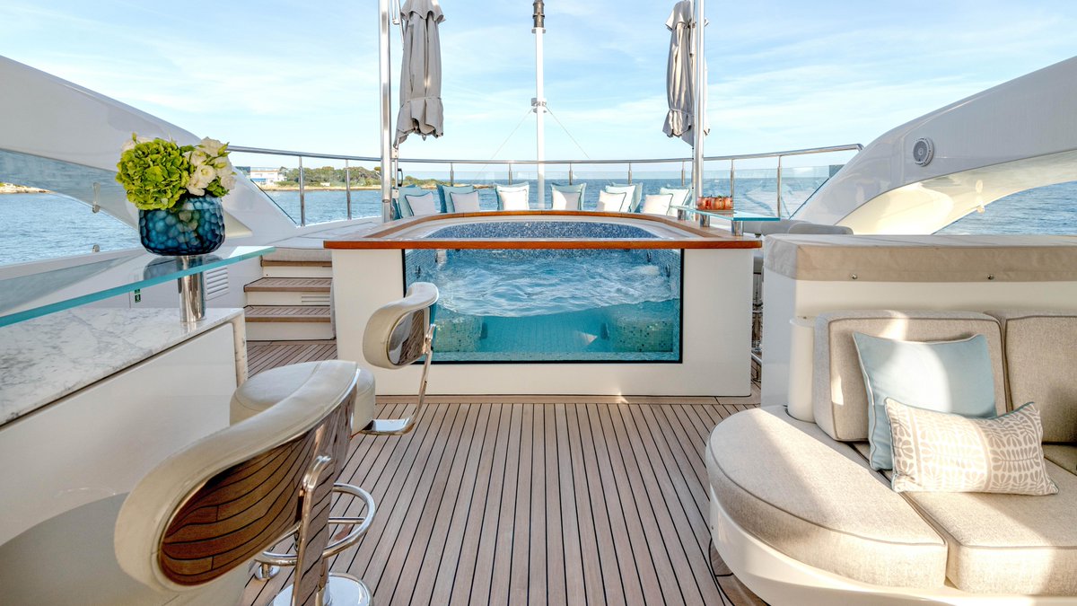 boatint's tweet photo. Meet our Charter Yacht of the Week, Quasar ⚓

With her striking, contemporary exterior profile and elegant lines flowing across her three decks, this 47m Bilgin is a timeless classic and charter favourite who’s still making her mark after 10 years on the water. She is currently available for charter with @campernicholson 

Find out more: https://t.co/bfpKiNIlUa