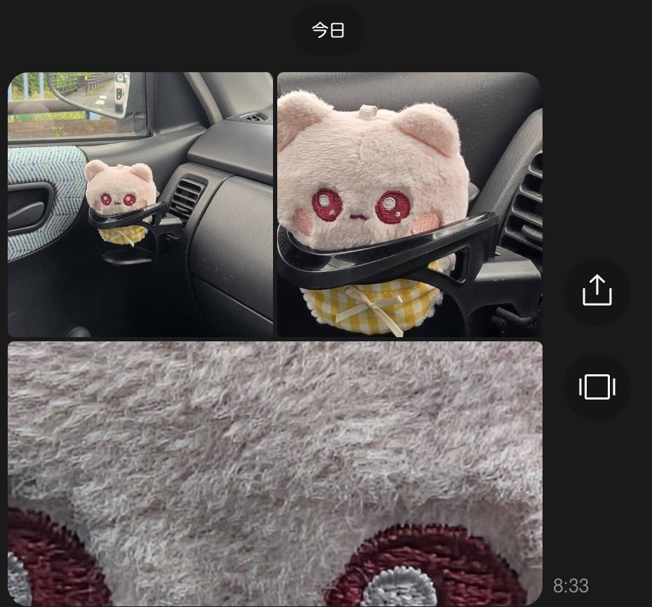 lv16585's tweet photo. 朝からうちゃ(彼氏の車の守護神)の生存報告。
うちゃと仲良くしてねって言ったら送られてきた૮ .  ̫ . ა https://t.co/N1JYyaiFIN
