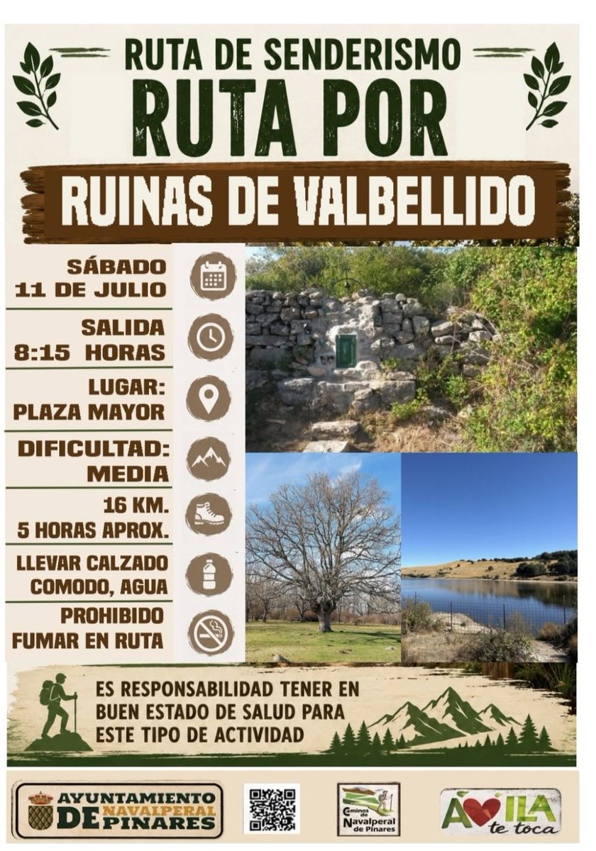 Ayto_Navalperal's tweet photo. 11 de Julio - Ruta por Ruinas de Valbellido

¡Navalperal se mueve!
¡Participa! https://t.co/SDjgW4ZhJl