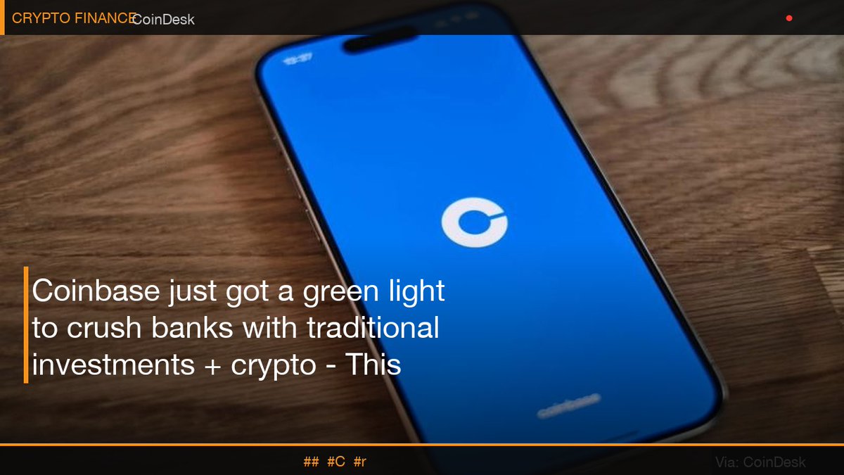 JennyD229's tweet photo. 🤑 Coinbase just got a green light to crush banks with traditional investments + crypto - This changes EVERYTHING for traders!

Coinbase just got UK authorization to offer tradit...

This is huge for Coinbase, which has been trying to diversify its offerings. With UK approval, it can now offer traditional investments alongside crypto, potentially attracting more mainstream investors. This could be a game-changer for the entire crypto market.

## #C #r