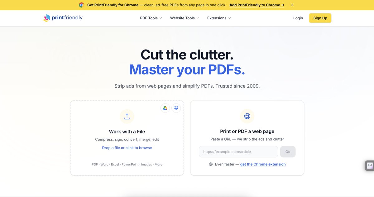Rixhabh__'s tweet photo. 10 websites you’ll wish you found sooner:

1. https://t.co/YOFQNMh8S4
Convert JPGs and PNGs into editable SVG vector graphics.

2. https://t.co/HL8M0HjxSC
Free tools for PDFs, images, videos, AI writing, and file conversion.

3. https://t.co/v5e9KpJ7rq
Convert documents, images, videos, audio, and archives between hundreds of formats.

4. https://t.co/6Zg0OUurNL
Remove ads and clutter from webpages before printing or saving as a PDF.

5. https://t.co/5L1lg650Fk
Find direct links to permanently delete online accounts.

6. https://t.co/Lo77b30B5P
AI coding assistant for generating, explaining, and debugging code.

7. https://t.co/GAUXtZHHRM
Remove video backgrounds automatically without using a green screen.

8. https://t.co/UEgXumM8Si
Edit, annotate, and fill out PDFs directly in your browser.

9. https://t.co/9TfkuSZRmG
Generate temporary email addresses for quick signups and spam-free testing.

10. https://t.co/DXH7ToJjr6
Download free stock videos, music, sound effects, and video templates.