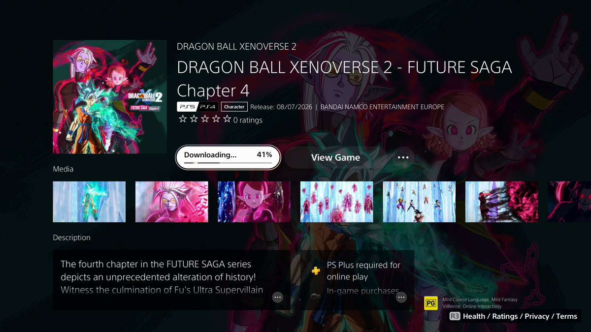 dbzanto's tweet photo. The Final Dragon Ball Xenoverse 2 DLC, Future Saga Chapter 4 has started officially rolling out. 10 year journey coming to an end 🫡 https://t.co/v4jDNPQ1PI