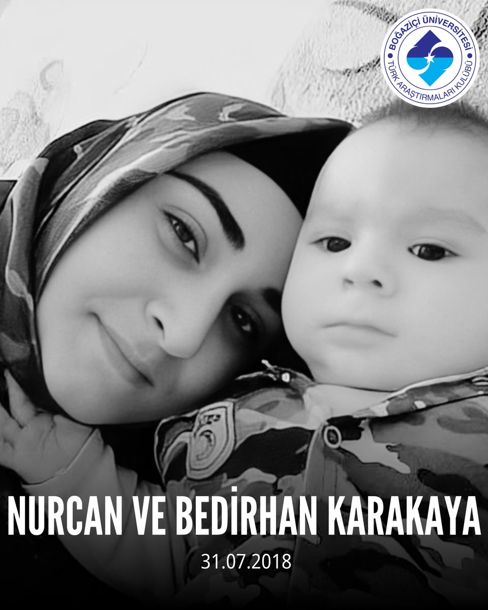 BogaziciTAK's tweet photo. Asker eşini ziyaret etmek için gittiği Hakkari Yüksekova'dan sivil araç ile evlerine dönerken PKK'lı teröristler tarafından yola döşenilen el yapımı patlayıcının infilak etmesi ile şehit olan Nurcan Karakaya ve 10 aylık bebeği Bedirhan Karakaya'yı rahmetle ve minnetle anıyoruz. Ruhları şad olsun.