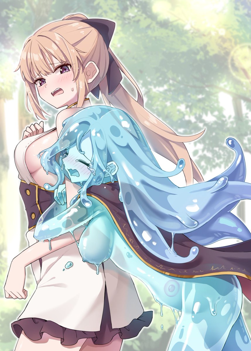 Jido_Riona's tweet photo. 触手とかスライムとか、前から描いてみたいと思っていたので、
次回はそんな感じの作品を描いてみようと思っています。

どうかな……なんて

楽しみにしていただけたら嬉しいです！

#百合 #触手 #スライム #モン娘 https://t.co/NL0EsgiUYm