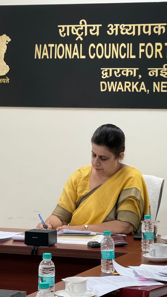 NCTE_Official's tweet photo. On July 7th, 2026, Ms. Sukhgeet Kaur IOFS, Member Secretary NCTE, chaired a consultative meeting with the Indian Institutes of Technology (IITs) regarding the implementation of the 4-Year Integrated Teacher Education Programme (#ITEP) in alignment with #NEP2020. https://t.co/Zus8BQto8w