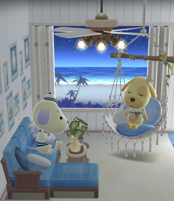 pocket_chi's tweet photo. The sea at night🌌 #ポケ森  #ポケ森コンプ
 #ポケ森レイアウト  #ポケ森コンプリート https://t.co/fMtWFtg2aJ