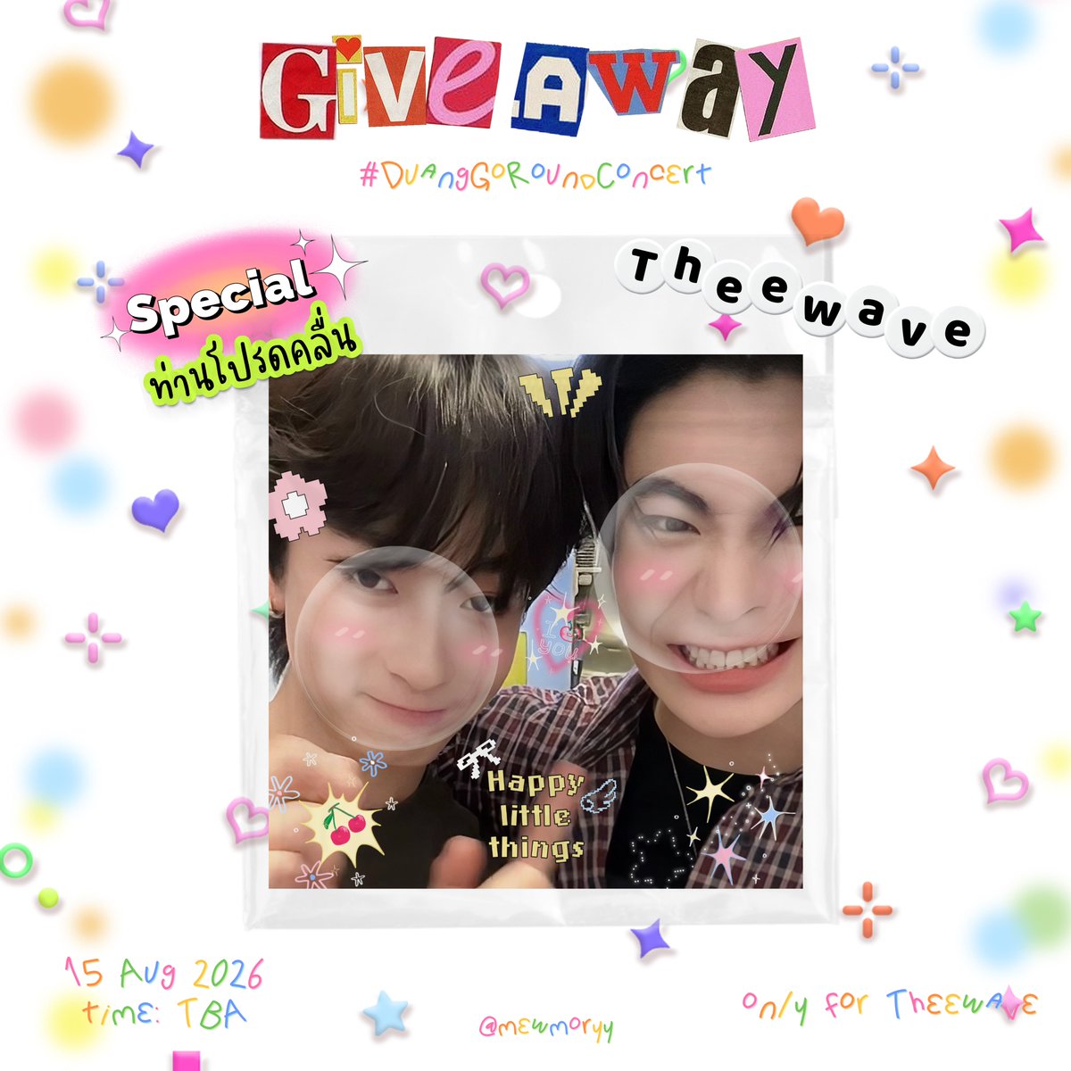 mewmoryy's tweet photo. .☘︎ ݁˖ 𝙥𝙡𝙨 𝙧𝙩 ‧₊˚♪ 𝄞₊˚⊹

⋆⑅˚₊🎐 give away for 𝒯hee 𝒲ave 𝐻ugh  ૮꒰ྀི  ꒱ྀིა
#DuangGoRoundConcert

✌︎㋡ 𝘣𝘦𝘦𝘱-𝘣𝘦𝘦𝘱 30-45 ea ₍^. .^₎Ⳋ

📍𝓁𝑜𝒸𝒶𝓉𝒾𝑜𝓃 : impact arena
🪞𝒹𝒶𝓉𝑒 : 15 aug 
🎆𝓉𝒾𝓂𝑒 : TBA

𝄞⨾💿✮˚.⋆𝒮𝓅𝑒𝒸𝒾𝒶𝓁 for 𝘛𝘩𝘦𝘦𝘸𝘢𝘷𝘦  ᵕ̈  — 30 ea 

(( 🦷#tthi_eks 🌊 #waavetnp🍫 #hughhype 
#theewave 💒#ท่านโปรดคลื่น ))