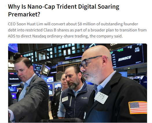 Sullivan521q's tweet photo. $TDTH

Why Is Nano-Cap Trident Digital Soaring Premarket? https://t.co/RcF8AdjvNl