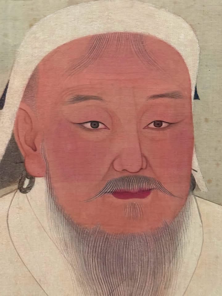 HonourableBryon's tweet photo. Original portrait of Lord Chinggis Khan
Size: 59.1x46.8 cm
Artist: Jailed
Year created: 1278–1279
Saving place: Taiwan National Royal Palace Museum

In this portrait, Chinggis Khan is depicted wearing a white deel and a fur hat.
#Mongolia https://t.co/YpD4hy56ev
