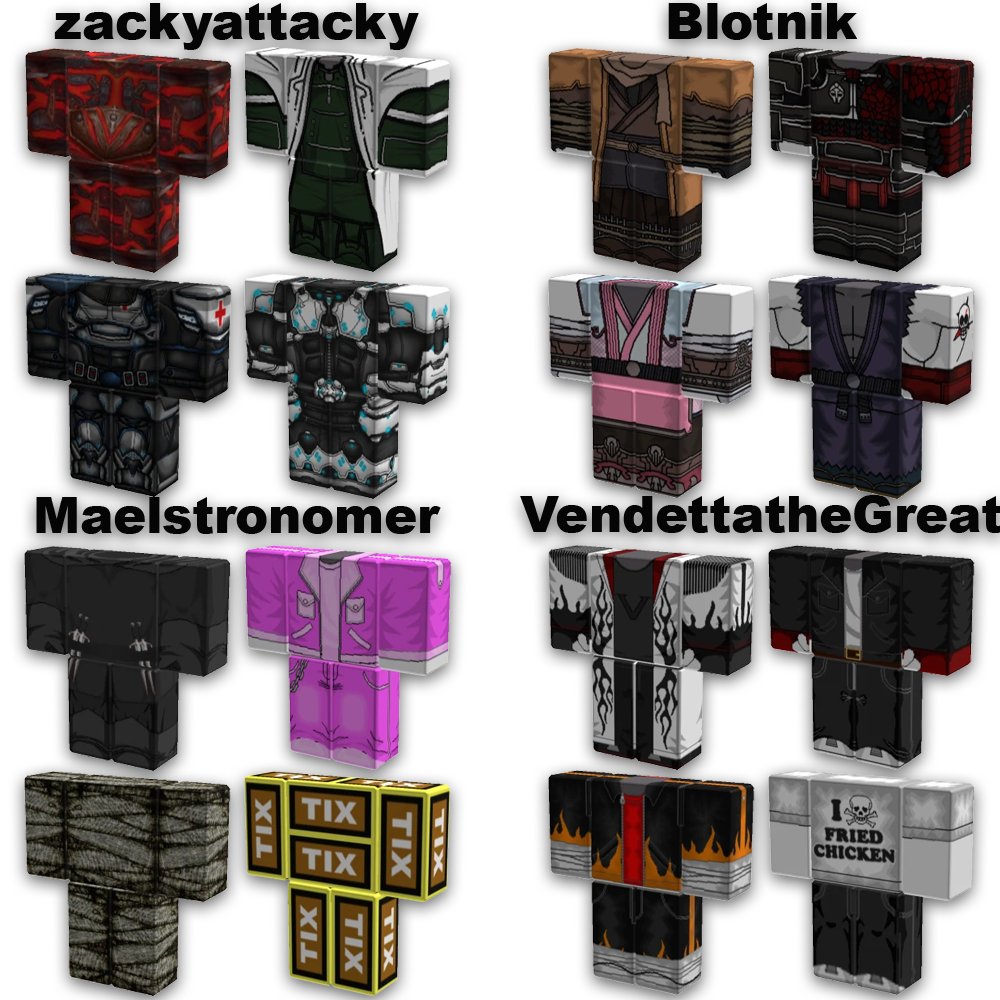 Sour4D_'s tweet photo. cool Roblox clothing designers (primarily from the days of old) https://t.co/EMmksUyb5F