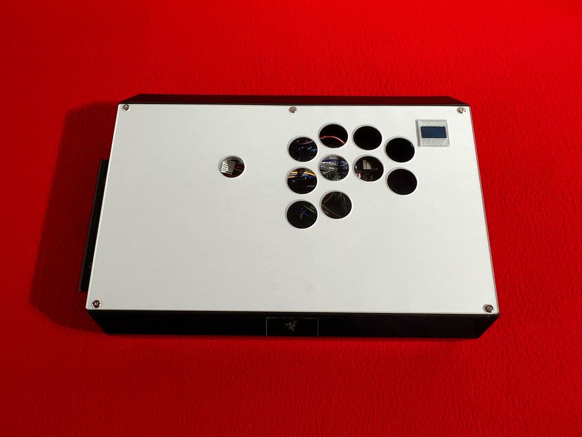 Razer panthera　改造交換天板パネル アクリルシート付き razer panthera 下部ステンレス、 上部マットクリア2層 （アートワーク
