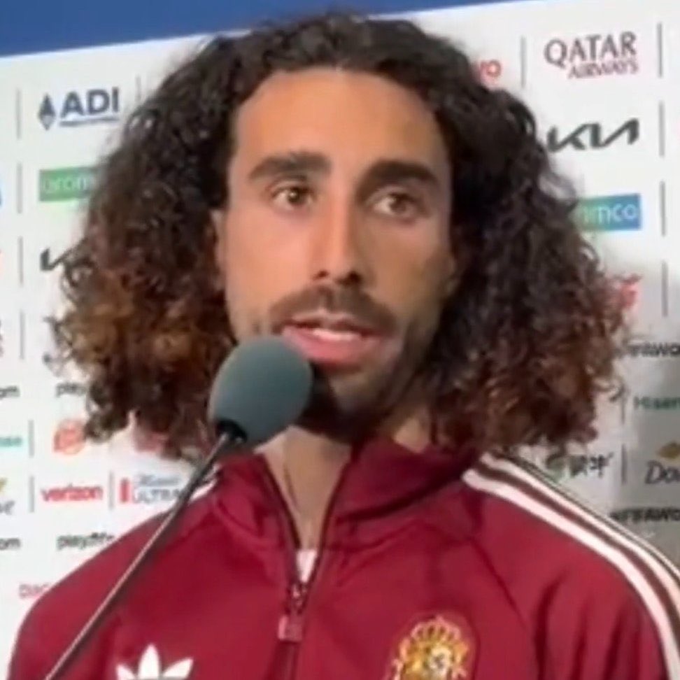 lejournaldureal's tweet photo. 🗣️ Marc Cucurella : « Cristiano Ronaldo est une légende du football.

Il a inspiré beaucoup de jeunes et jouer contre lui est toujours une motivation, car quand j'étais petit, je l'ai regardé à la télé et maintenant j'ai eu la chance de l'affronter en Coupe du monde. » https://t.co/ojxxMRe4ZE