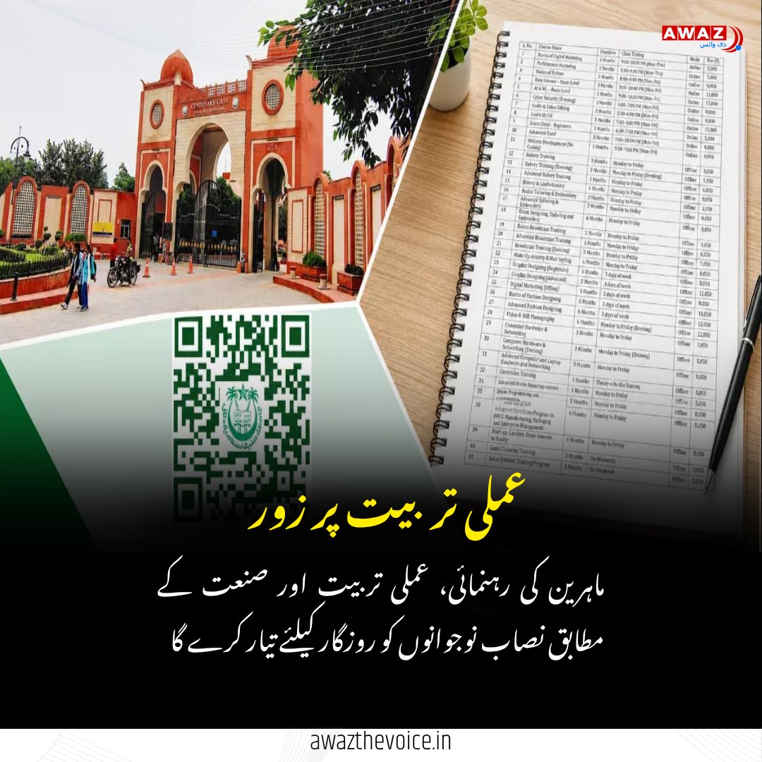AwazTheVoiceUrd's tweet photo. جامعہ ملیہ اسلامیہ میں 30 سے زائد روزگار پر مبنی اسکل کورسز کا آغاز، نوجوانوں اور خواتین کیلئے بڑا موقع

Big Opportunity for Youth: Jamia Millia Islamia Starts 30+ Skill-Based Training Courses

#JamiaMilliaIslamia #Jamia #SkillCourses #CIEJamia #JobOrientedCourses #SkillIndia #EducationNews #CareerCourses #NewDelhi