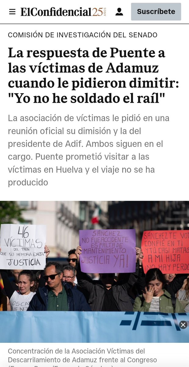 AnaFern68091857's tweet photo. @oscar_puente_ Os imagináis que un ministro de Transportes, tras 46 muertos en Adamuz por el deficiente mantenimiento de las vías ferroviarias de las que es competente, diga que ÉL NO HA SOLDADO EL RAÍL cuando se le exige SU RESPONSABILIDAD...muy loco, no? https://t.co/YsQfxOnLYJ