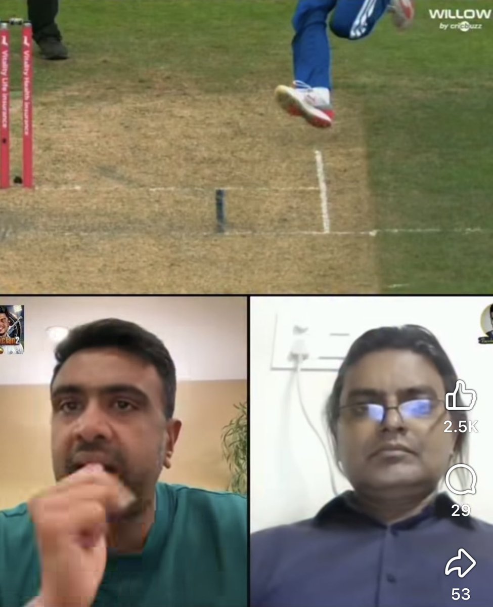 nibraz88cricket's tweet photo. Ravichandran Ashwin crying on his on YouTube channel calling the ICC’s return crease no-ball rule “unfair for bowlers” after Ravi Bishnoi’s back-foot no-balls cost India heavily in the 2nd T20I vs England. 😁 #ENGVIND @ashwinravi99 https://t.co/oM70mNXdPJ