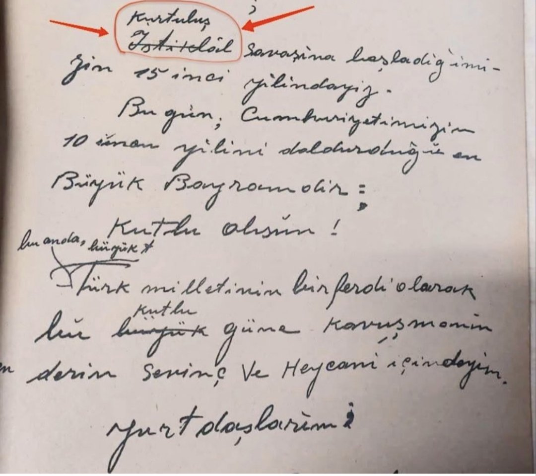 NilgnGNS's tweet photo. #MustafaKemakAtatürk 🇹🇷
"Türk Milleti! Kurtuluş Savaşı 'na başladığımızın on beşinci yılındayız." 

Atatürk, 10. Yıl Nutku'nda "istiklal Savaşı" ifadesini silmiş, yerine "Kurtuluş Savaşı" kavramını 
eklemiştir.

#NATOyaSorum Anıtkabir https://t.co/l7iGhiuMgA