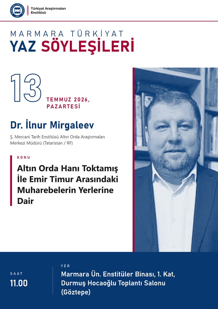 muturkiyat's tweet photo. Marmara Türkiyat Yaz Söyleşileri başlıyor!
Temmuz ayı boyunca birbirinden değerli isimleri ağırlayacağımız Yaz Söyleşileri serimize sizleri de bekliyoruz. Türk dili, edebiyatı, tarihi ve kültürü üzerine keyifli sohbetlerde buluşmak dileğiyle. https://t.co/lSMEyYm8vU