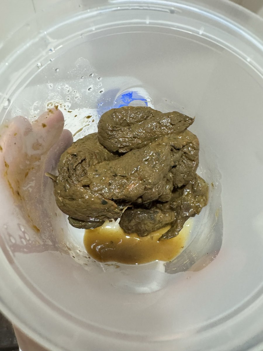 unkoskysky's tweet photo. 目の前でタッパーに💩してもらった！！
未消化もあっていい匂いでした
できたてほかほか💩最高すぎる、、 https://t.co/4b29wbvK3x