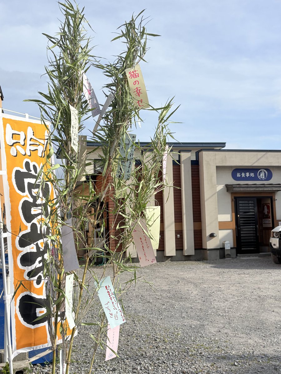 An48005469An's tweet photo. 🎋今日は七夕祭り🎋

本日、お食事処ANでは
お店の前でお子さま向けにお菓子をプレゼントします🍭✨

対象：0歳〜12歳（小学生まで）

「七夕の歌」を歌ってくれたお友だちにお渡しします🎶

※数に限りがございますので、なくなり次第終了となります。

みなさまのご来店をお待ちしております😊 https://t.co/b8Y5AcXNzJ