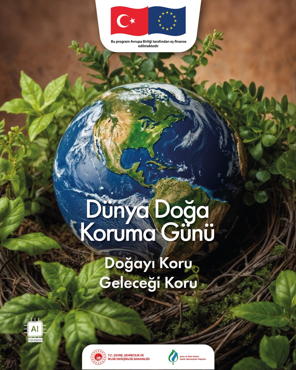 ipacevre's tweet photo. Dünya Doğa Koruma Günü 🌍🌿

Doğa; temiz hava, su kaynakları, verimli topraklar ve biyolojik çeşitlilik gibi yaşamın temel unsurlarını sağlayan en değerli varlıklarımızdan biridir. 

İklim değişikliği, habitat kaybı ve doğal kaynaklar üzerindeki baskılar; ekosistemlerin korunmasını her zamankinden daha önemli hale getirmektedir. 

Doğal alanların korunması, ekosistemlerin güçlendirilmesi ve sürdürülebilir kaynak yönetimi; daha dirençli bir gelecek için atılan temel adımlardır. 

Doğayı korumak, geleceği korumaktır. 🌱

#DoğaKoruma #Biyoçeşitlilik #SürdürülebilirGelecek
---
World Nature Conservation Day 🌍🌿

Nature provides the essential foundations of life, including clean air, water resources, fertile soils and biodiversity. 

Climate change, habitat loss and increasing pressure on natural resources make conservation more important than ever. 

Protecting natural areas, strengthening ecosystems and promoting sustainable resource management are key steps towards a more resilient future. 

Protecting nature means protecting the future. 🌱

#NatureConservation #Biodiversity #SustainableFuture

@csbgovtr 
@EUDelegationTur 
@ABBaskanligi