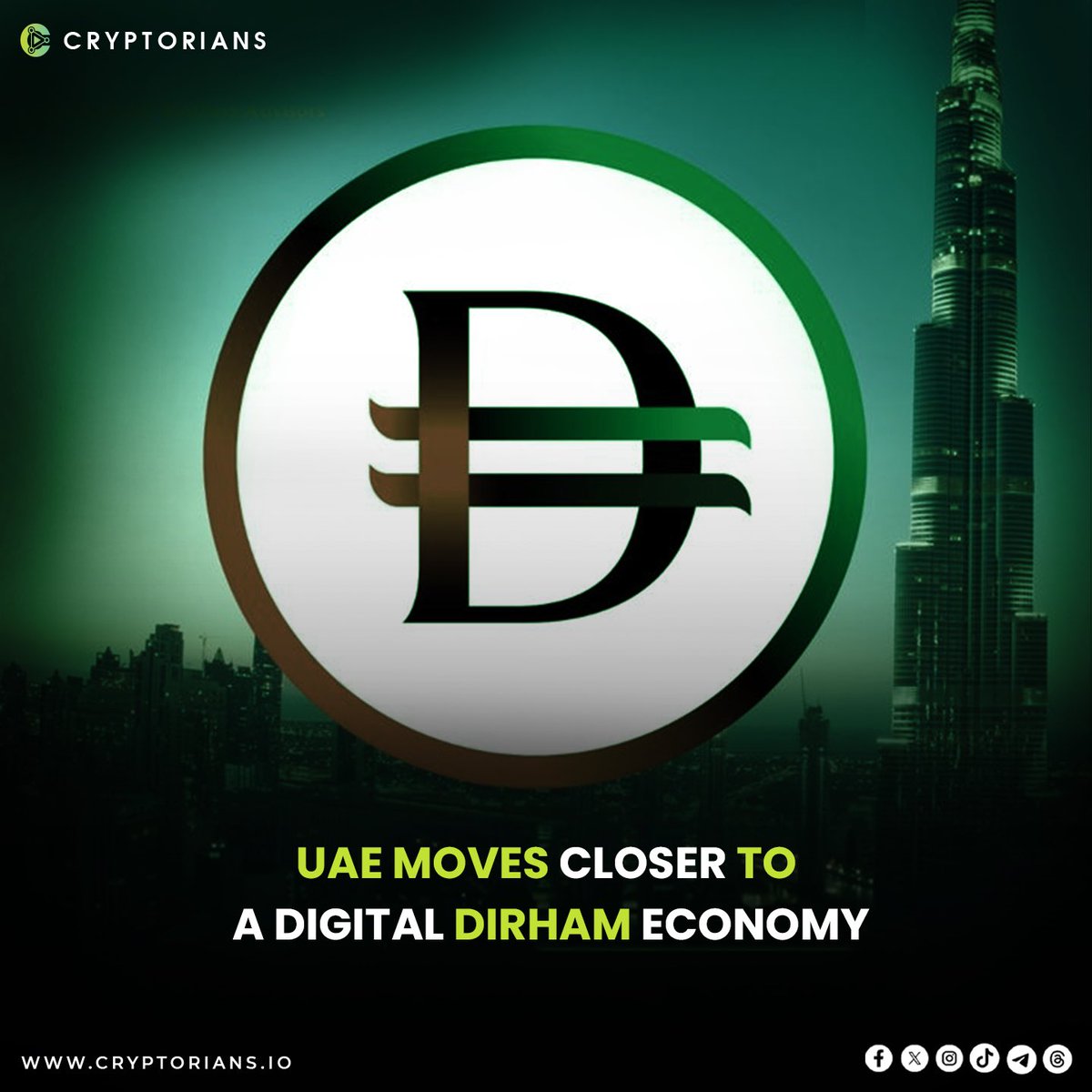 Cryptorians_io's tweet photo. 🟢 The UAE Central Bank has granted initial approval to DDSC, a dirham-backed #stablecoin designed for faster payments, business settlements, and peer-to-peer transfers on blockchain infrastructure. 🇦🇪
Follow #Cryptorians for the latest #crypto news and insights. ➡️

#DDSC #UAE https://t.co/cZb3JNsFcQ