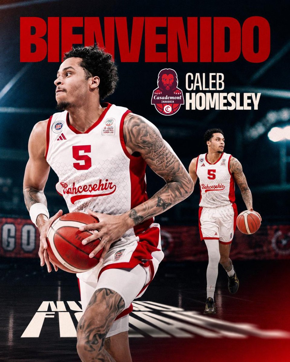 casademontBZ's tweet photo. ℹ️ Caleb Homesley, talento exterior para Casademont Zaragoza

🔗 https://t.co/E1nNTAtzEL

¡Bienvenido, Caleb! 🦁❤️ https://t.co/xsioLixX7b