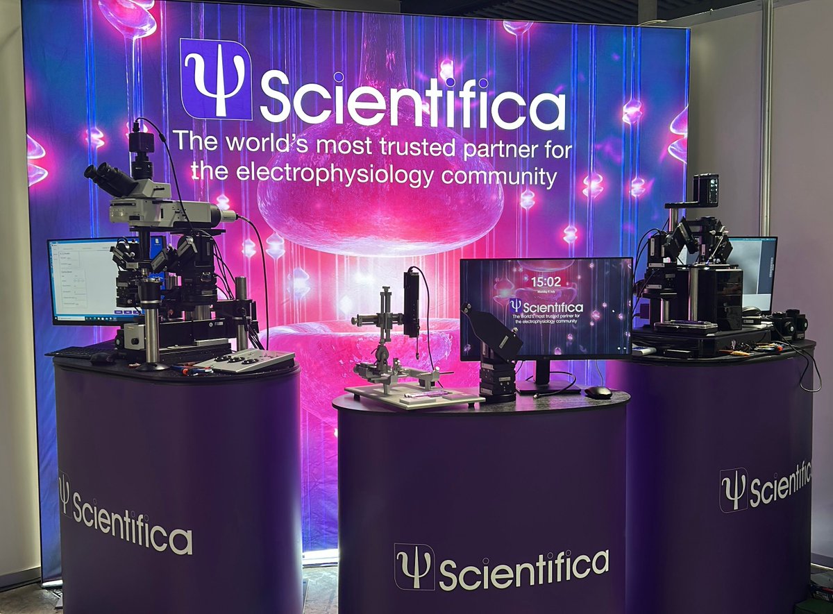 Scientifica_Int's tweet photo. The Scientifica team is looking forward to a great first day at FENS Forum 2026. Our team is ready to help you discuss your research &amp; electrophysiology needs, 👀we will be launching something new on the stand. Come to Booth 82 for a first look > https://t.co/mrPhkgexnG https://t.co/6NqnsL7V9y