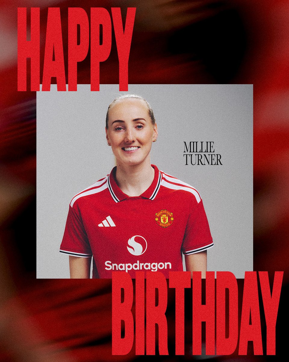 ManUtdWomen's tweet photo. Happy 3️⃣0️⃣th birthday, @MillieTurner_ 🎈 https://t.co/BsopSvlcg2