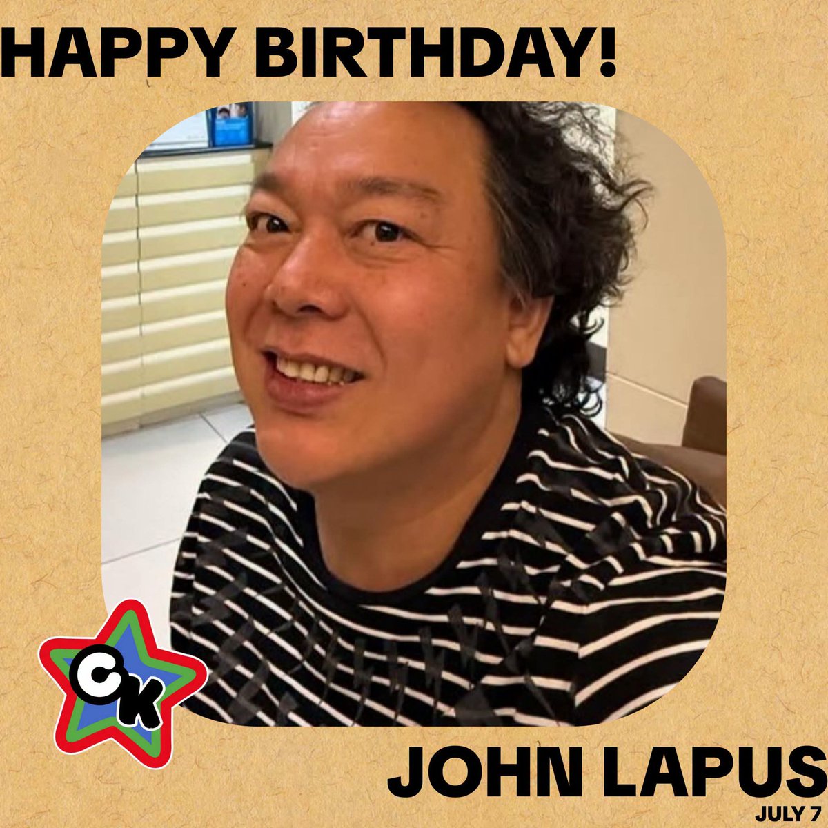 CertKap's tweet photo. Happy birthday to actor, comedian, TV host &amp; director, John "Sweet" Lapus! 🥳🎂
#CertifiedKapamilya #CKBirthdays
- Admin R https://t.co/BSiJ7m2w6w